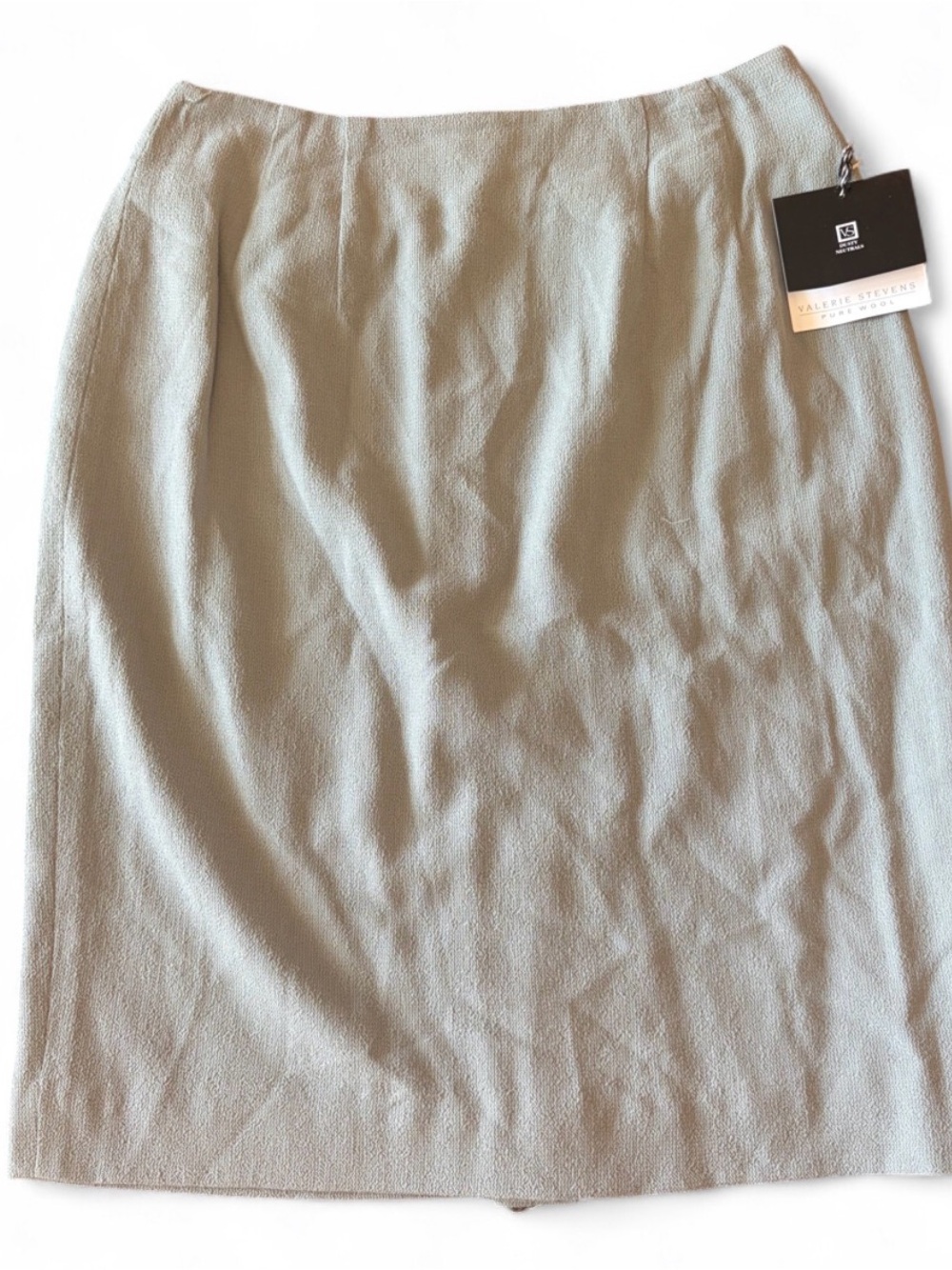 Valerie Stevens Pale Gray Pencil Skirt 100% wool